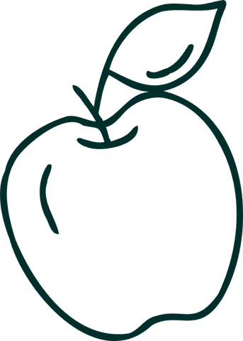 Bold Line Art Apple Illustration on Transparent Background with Leaf - Download Free Stock Videos Pikwizard.com