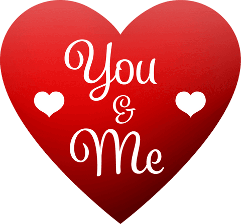 Heart Shape with You and Me Text on Transparent Background - Download Free Stock Videos Pikwizard.com