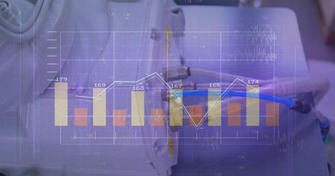 Financial Data with Digital Interface in Server Room