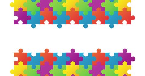 Colorful Jigsaw Puzzle Pattern Symbolizing Autism Awareness - Download Free Stock Images Pikwizard.com