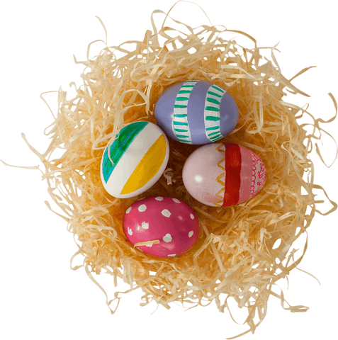 transparent nest with colorful easter eggs celebrating spring - Download Free Stock Videos Pikwizard.com