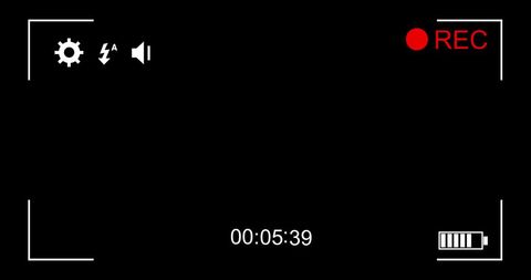 Digital Camcorder Recording Interface with Timer and Icons - Download Free Stock Images Pikwizard.com