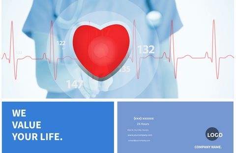 heart health highlight with medical professional and ekg line - Download Free Stock Templates Pikwizard.com