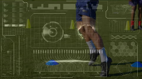 Futuristic Sports Analysis with Data Overlay During Training