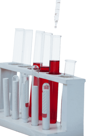 transparent test tubes with red liquid in laboratory setting - Download Free Stock Videos Pikwizard.com