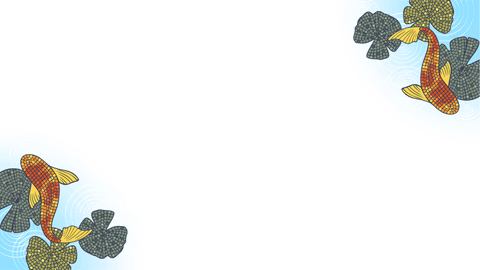 Transparent Tranquil Koi Fish Swimming with Lily Pads on Minimalist Background - Download Free Stock Videos Pikwizard.com