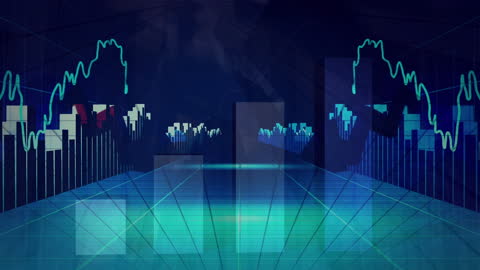 Financial Data Visuals with Dynamic Graph and Arrows