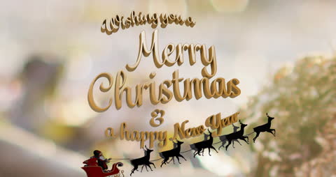 Festive Merry Christmas and Happy New Year Animation