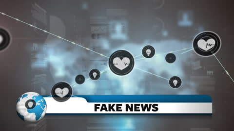 Global Network Connection Highlighting Fake News Infographic