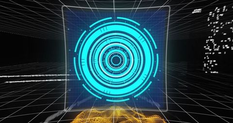 futuristic digital interface with glowing energy patterns - Download Free Stock Images Pikwizard.com