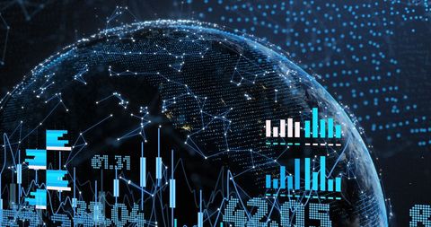 Digital Financial Analytics Over Global Network - Download Free Stock Images Pikwizard.com