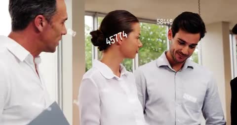 Team Discussing Project Plan with Augmented Data