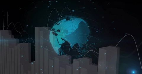 3D Globe with Data Analytics and Security Visualization