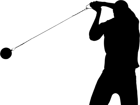 Silhouette of Male Athlete Throwing Hammer with Transparent Background - Download Free Stock Videos Pikwizard.com