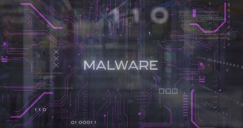 Malware Cyberattack Visualized with Digital Binary Interface - Download Free Stock Images Pikwizard.com