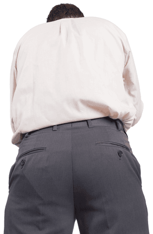 Caucasian Businessman in Contemplation Pose on Transparent Background