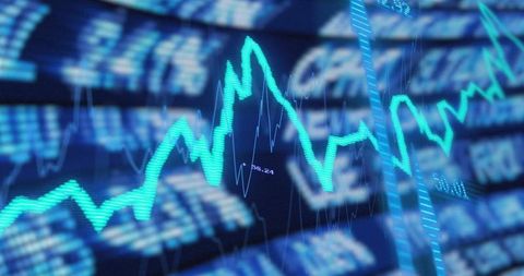 Dynamic Stock Market Data Visualization with Turquoise Line Chart