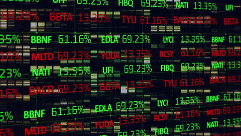 Dynamic Stock Market Ticker Display with Financial Data
