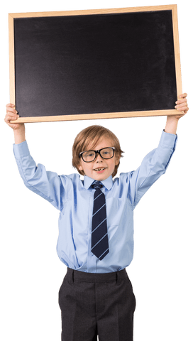 Caucasian Boy Holding Chalkboard on Transparent Background for Education Concept - Download Free Stock Videos Pikwizard.com