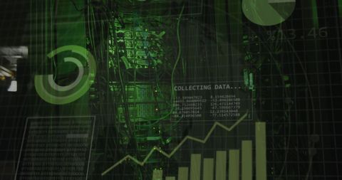 data processing on digital computer servers concept - Download Free Stock Images Pikwizard.com
