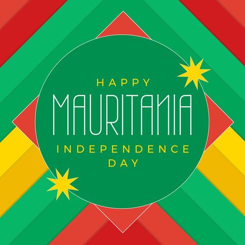 colorful mauritania independence day celebration graphic - Download Free Stock Templates Pikwizard.com