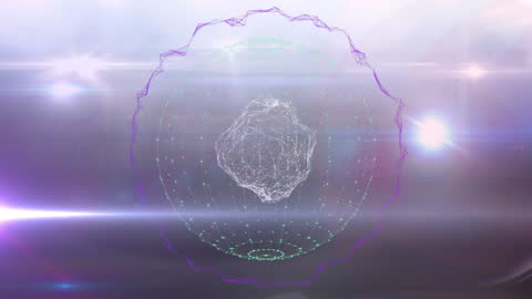 Holographic Digital Globe with Data Network Connections