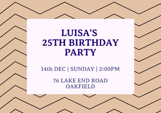 Ideal for digitally inviting friends and family to a modern, stylish birthday party. Perfect for social media sharing, email invitations, and printable versions. Features easily customizable text for personal use.