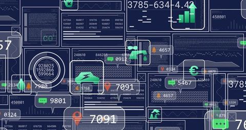 Futuristic neon analytics dashboard streaming live data with holographic charts and gauges