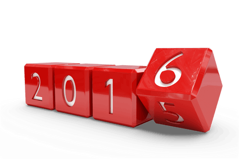 Transition from 2015 to 2016 with Red Cubes on Transparent Background - Download Free Stock Videos Pikwizard.com