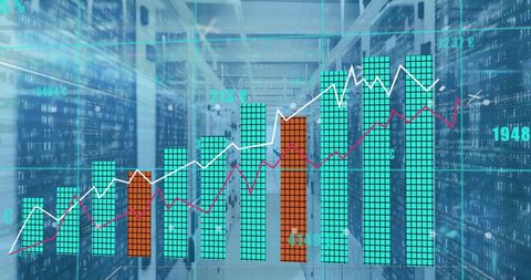 Data Processing Over Computer Servers with Dynamic Growth Graphs - Download Free Stock Images Pikwizard.com