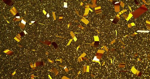 gold confetti falling against glittering background - Download Free Stock Images Pikwizard.com