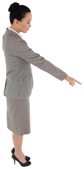 Businesswoman Pointing with Determination Transparent Background - Download Free Stock Videos Pikwizard.com