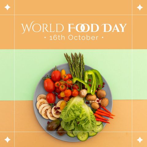 World Food Day with Colorful Vegetable Assortment on Plate - Download Free Stock Templates Pikwizard.com