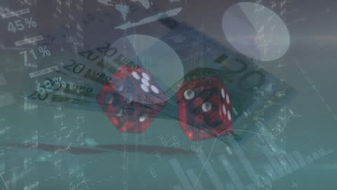 Animated Financial and Gambling Elements with Data Overlay