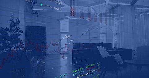 Financial Data Processing and Analytics in Modern Office Space - Download Free Stock Images Pikwizard.com