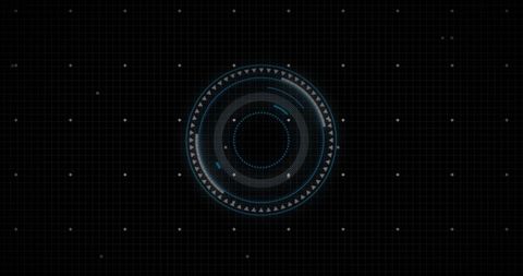 futuristic digital interface with blue circular scanner - Download Free Stock Images Pikwizard.com