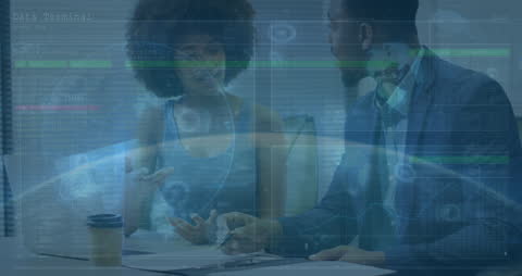 Business Collaboration in Tech Environment with Digital Interface