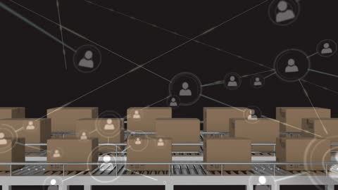 Futuristic Network Connections Linking Global Logistics System