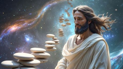 Spiritual journey of jesus along celestial pathway