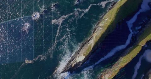 Global Economy Conceptual Overlay of Financial Data on Nature
