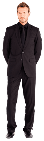 Transparent young businessman in formal suit