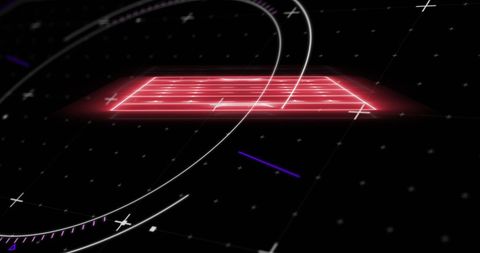 Futuristic Neon Sports Field with Digital Markers - Download Free Stock Images Pikwizard.com