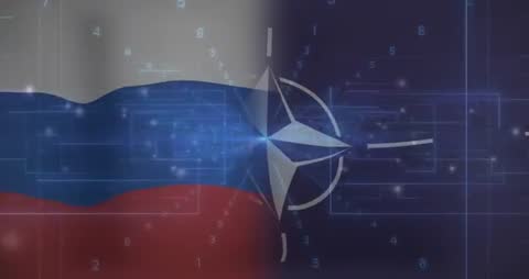 Futuristic Network Symbols with Data Waves and Compass Emblem