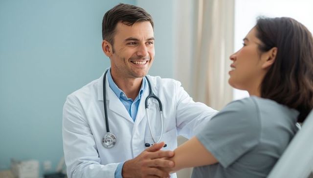 Doctor Conducting Patient Examination in Modern Clinic