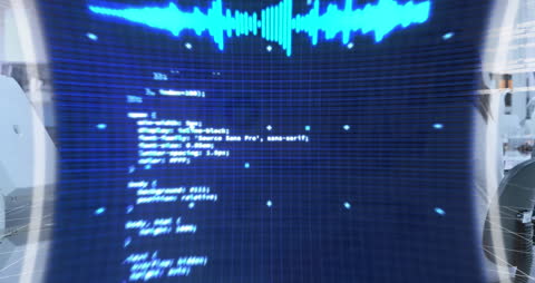 Innovative Technology Concept with Coding and Laboratory Scenes