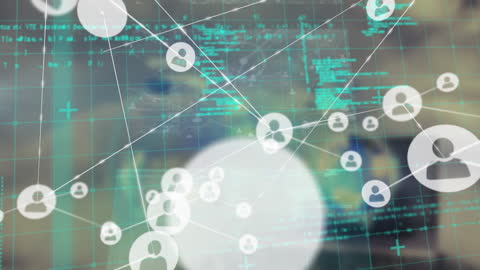 Animated Global Network Connections and Data Processing in Virtual Interface