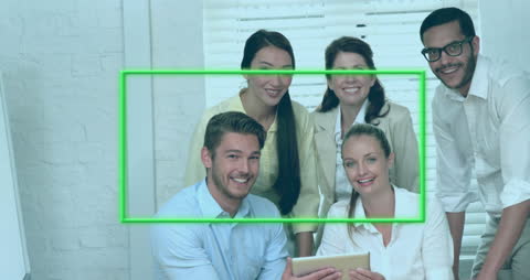 Diverse Team Collaborating with Digital Technology Concept