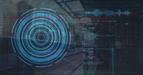 Futuristic Digital Interface with Virtual Scanning Grid - Download Free Stock Images Pikwizard.com