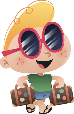 Cartoon Boy Holding Suitcases on Transparent Background - Download Free Stock Videos Pikwizard.com