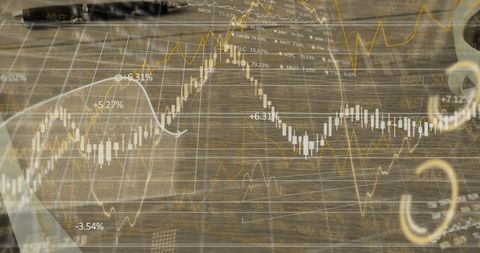 Abstract visualization of financial data fluctuations